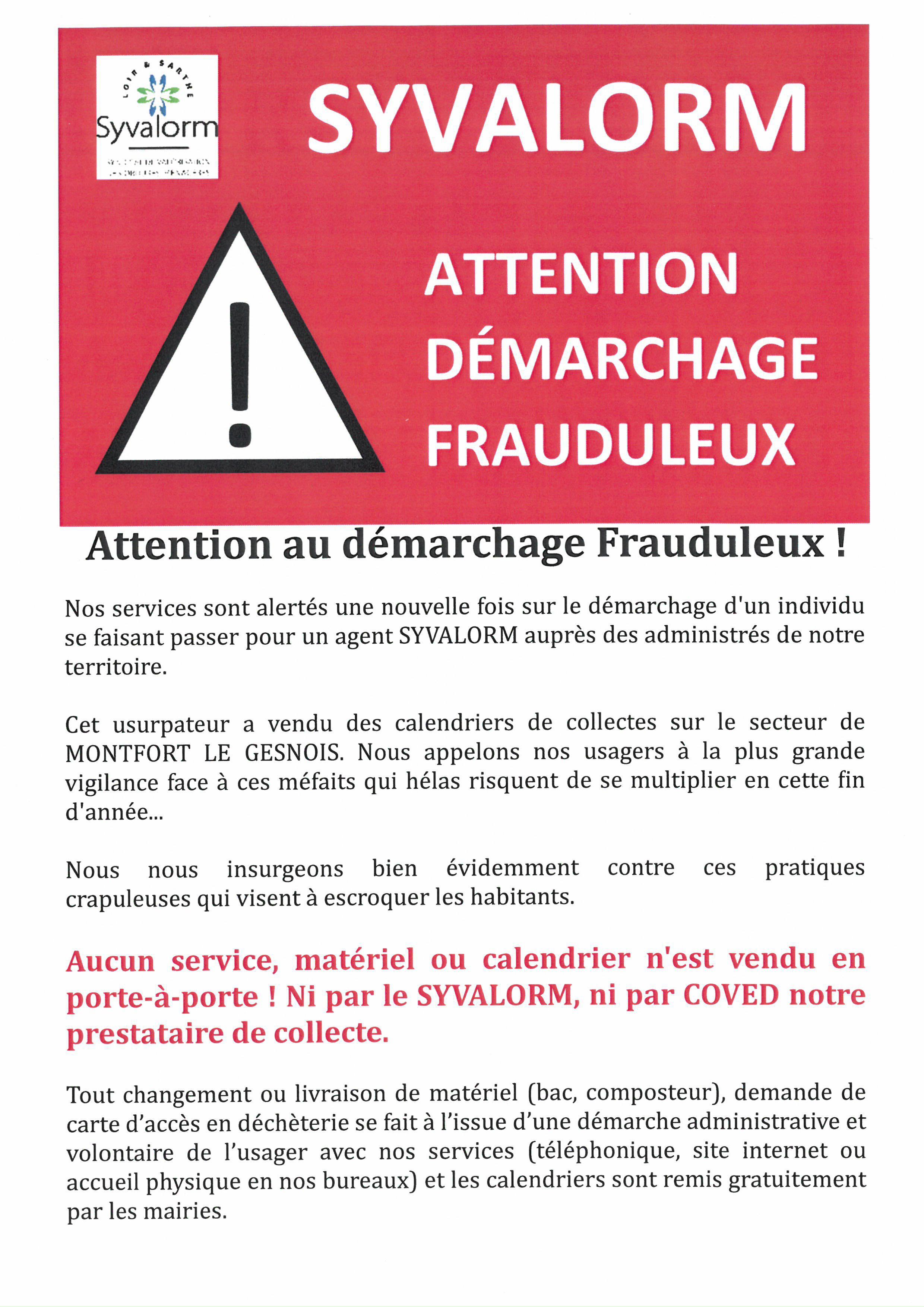 démarchage frauduleux