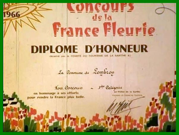 Diplôme fleurissement 1966